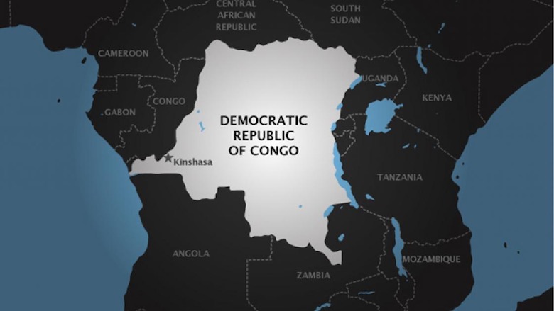 Carte de la République Démocratique du Congo. Photo © HRW.