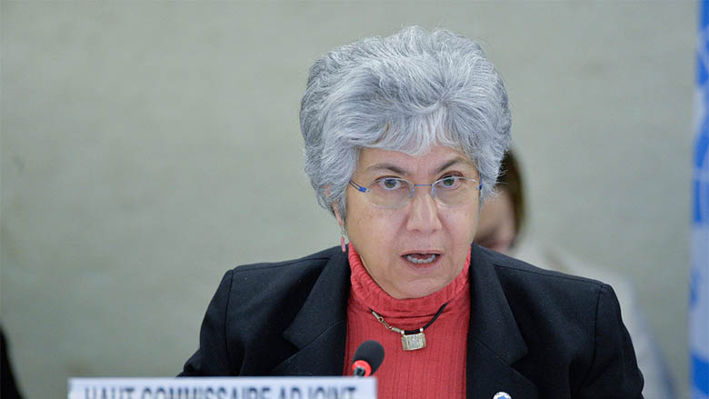 La Haut commissaire adjointe des Nations unies aux droits de l'Homme, Mme Flavia Pansieri.