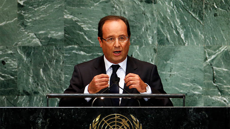 Le président français, François Hollande, à l'ONU.