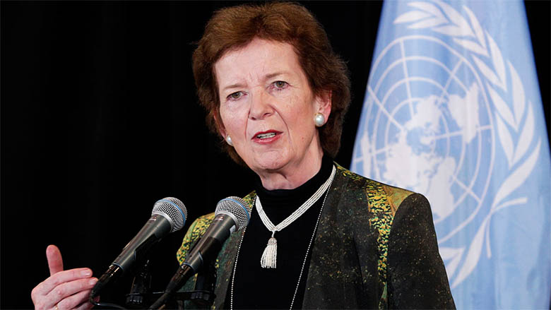 Mary Robinson, envoyée spéciale de l'ONU pour la Région des Grands Lacs.