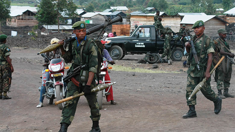 Des soldats Congolais près de Goma en 2003. Photo (cc) MONUSCO.